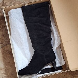 Clarks Kyndall Rise Heeled Boots | Women’s 8W | Black | Zip Closure